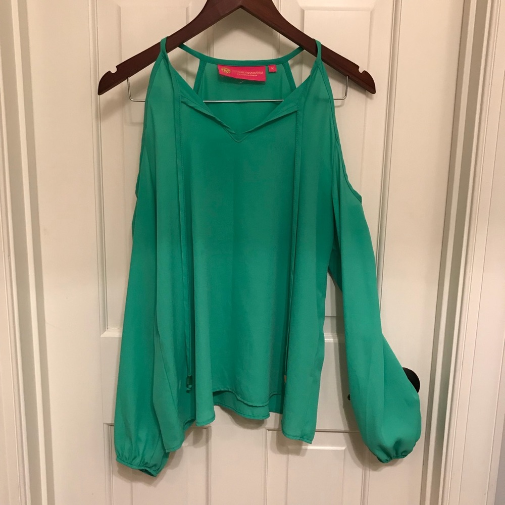 MacBeth Collection | Shoulder Cut Out Blouse